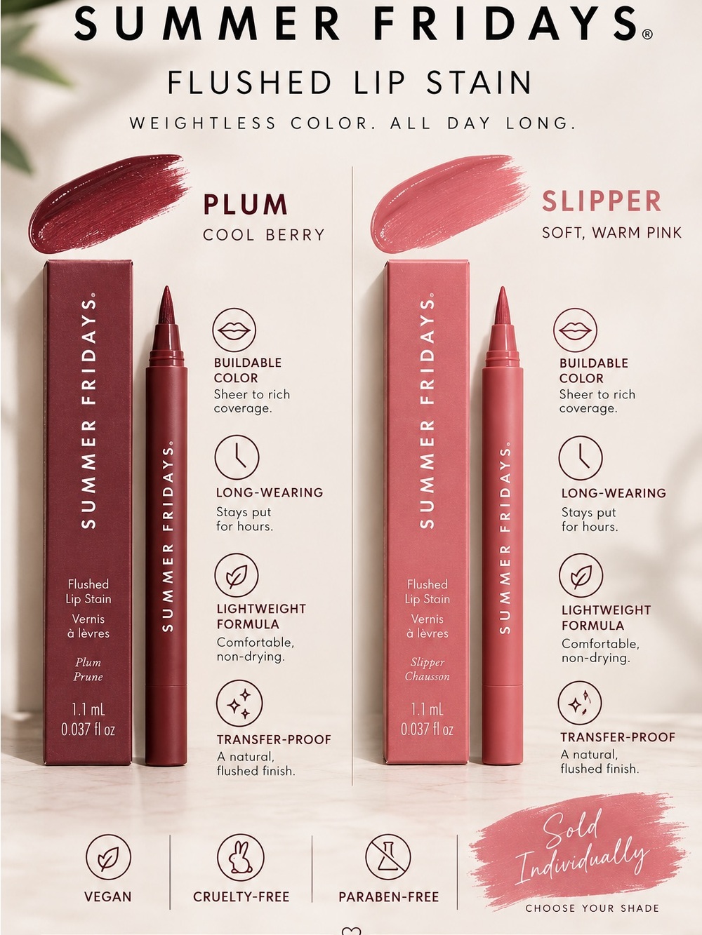 Summer Fridays Tinted Lip Stain- plum - Picture 2 of 2